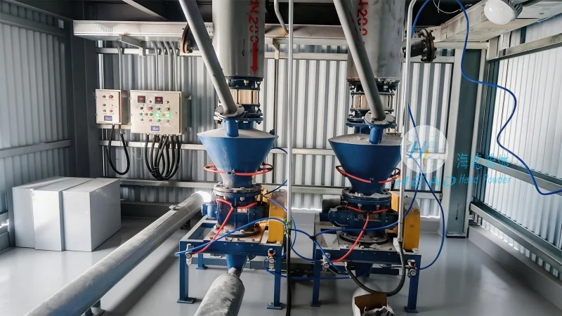 Pemindahan serbuk mineral metalurgi dengan tekanan positif menggunakan sistem pneumatik Pemindahan serbuk mineral metalurgi dengan tekanan positif menggunakan sistem pneumatik