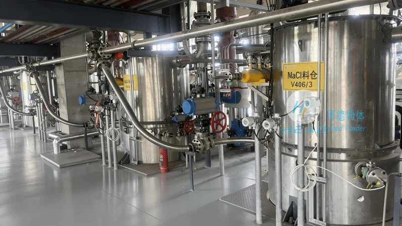 Pemindahan serbuk gypsum dengan tekanan negatif pneumatik