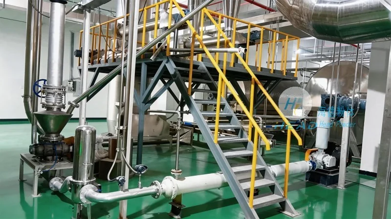 Contoh proyek pengangkutan pneumatik sirkulasi nitrogen untuk serbuk aerogel dari perusahaan bahan baru di Langfang, Hebei