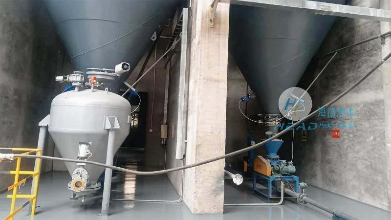 Studi Kasus Pengiriman Gas Bertekanan Fase Padat untuk Proyek Serbuk Kalsium Karbonat di Perusahaan Kaca di Bengbu, Anhui